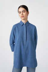 MMEHUILLET FOR DUMA - Sunsu Shirt | Denim Blue