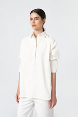 MMEHUILLET FOR DUMA - Sunsu Shirt | Denim White