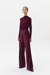Tan Pants | Burgundy