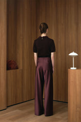 Tan Pants | Burgundy