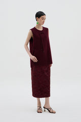 Yang Rong Top | Maroon