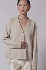 Pacco Cardigan | Beige Multi