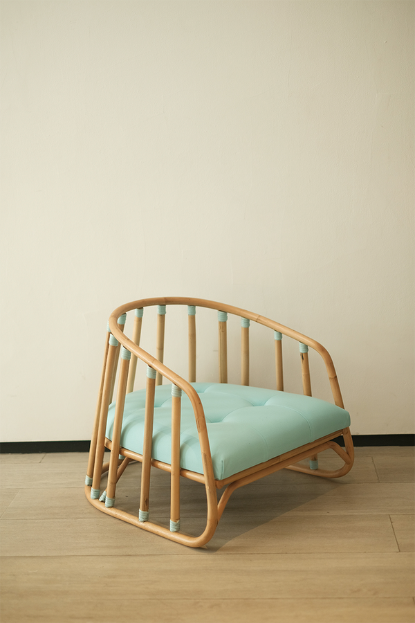 Louis Rattan Blue Armchair for Kids
