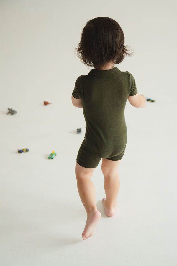 Theo Polo Onesie Army Green