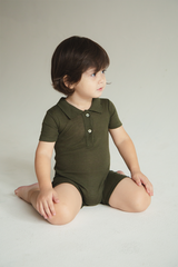 Theo Polo Onesie Army Green
