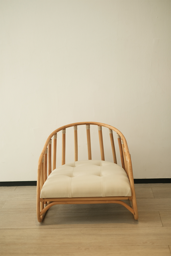 Louis Rattan White Armchair For Kids